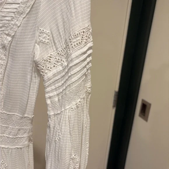 Free People Ivory Long Sleeve Lace Dress - Picture 4 of 5